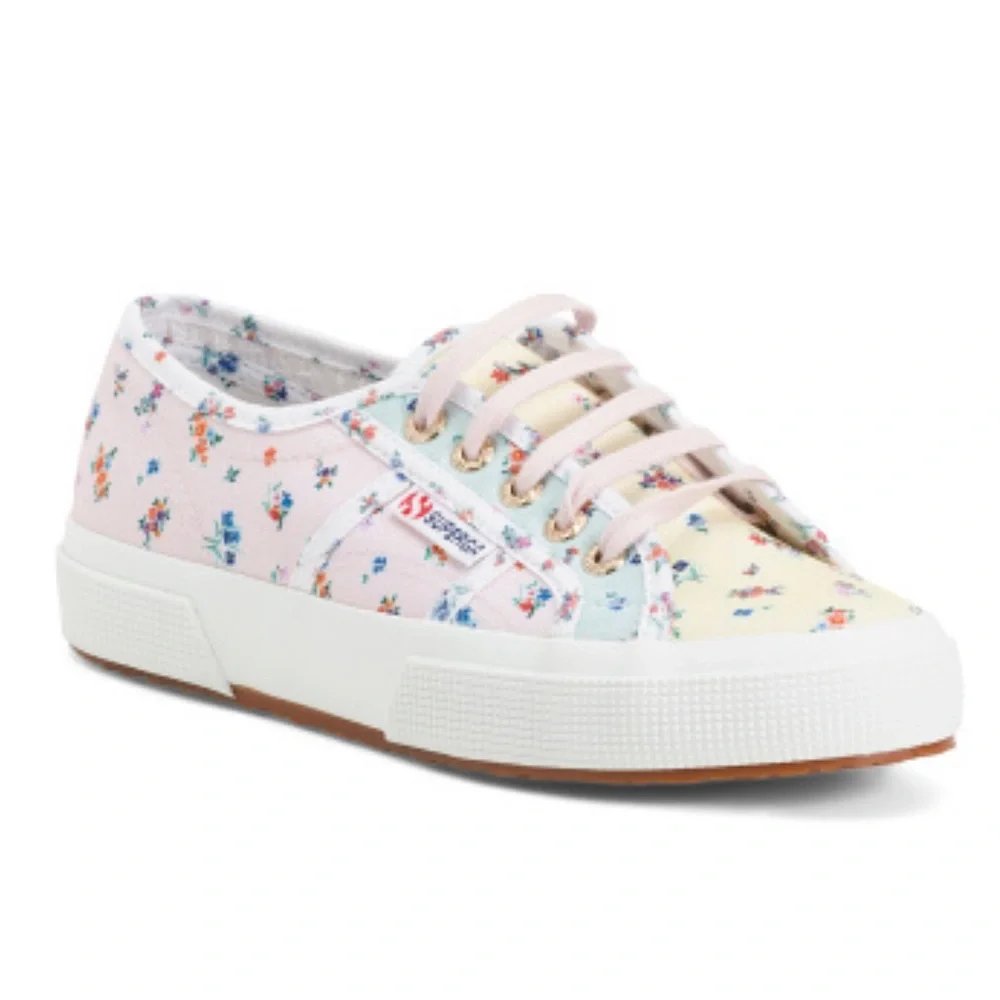 NIB -Flower Print Mix Sneakers - Picture 2 of 4